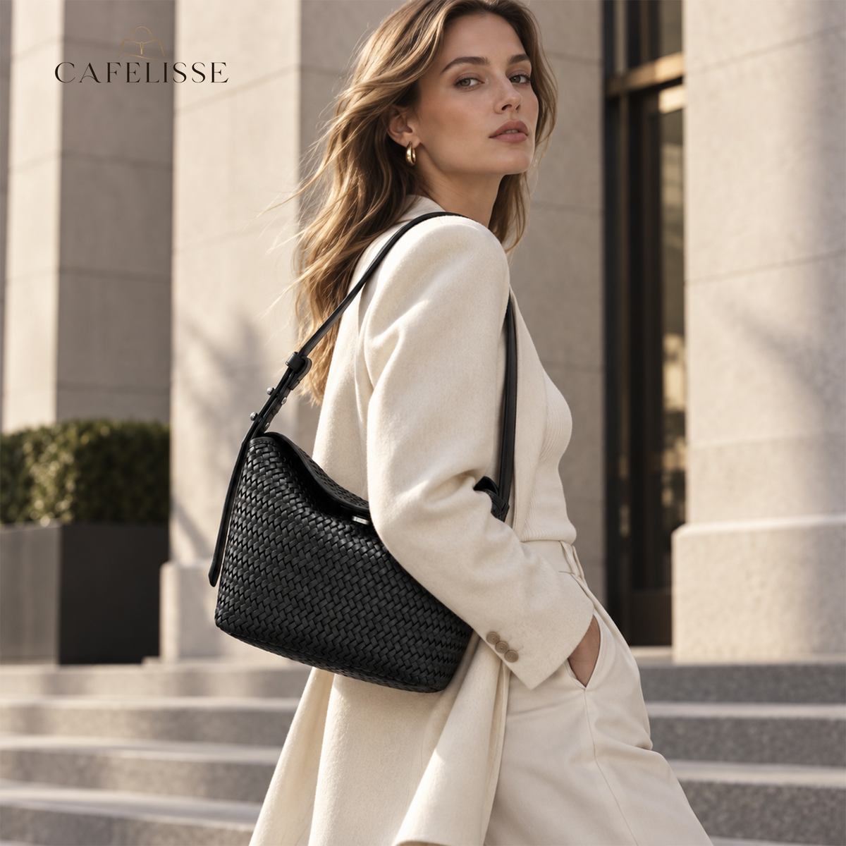 CAFELISSE® | Sorelle Woven Hobo Bag