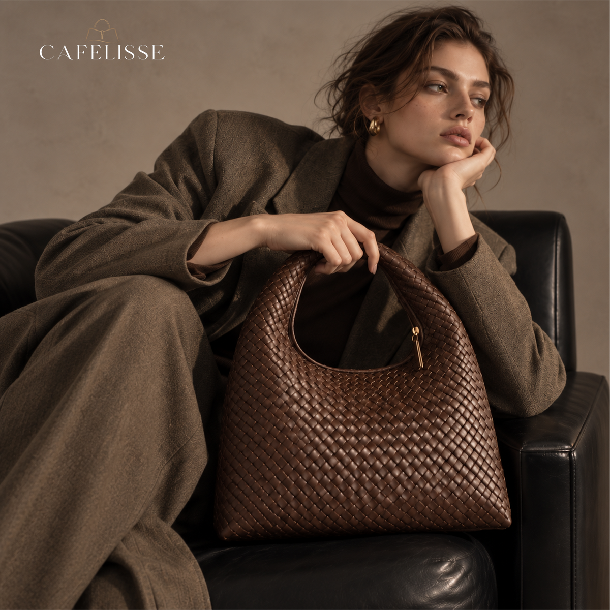 CAFELISSE® | Siena Woven Hobo Bag