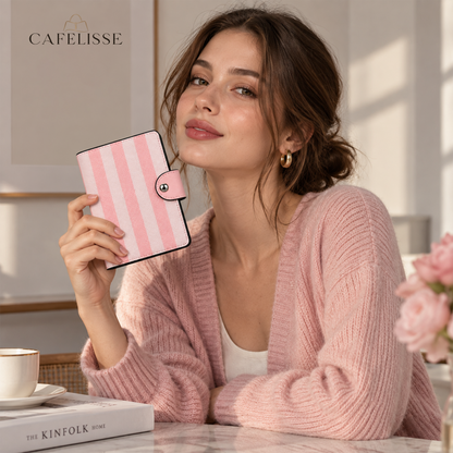 CAFELISSE® | Rosalie Striped Long Wallet