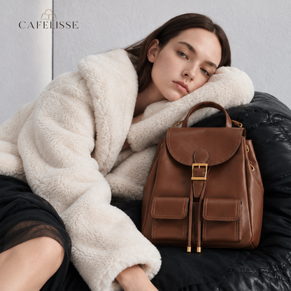 CAFELISSE® | Aurelia Vintage Pocket Backpack