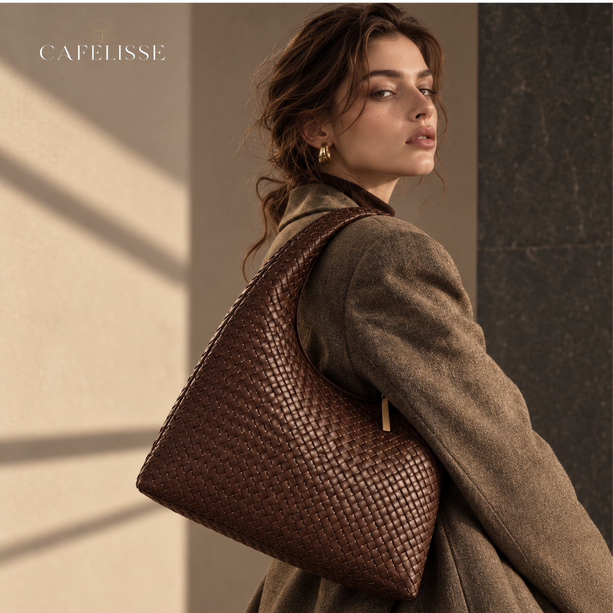 CAFELISSE® | Siena Woven Hobo Bag