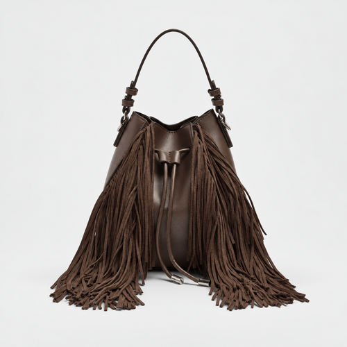 CAFELISSE® | Sienna Fringe Bucket Shoulder Bag