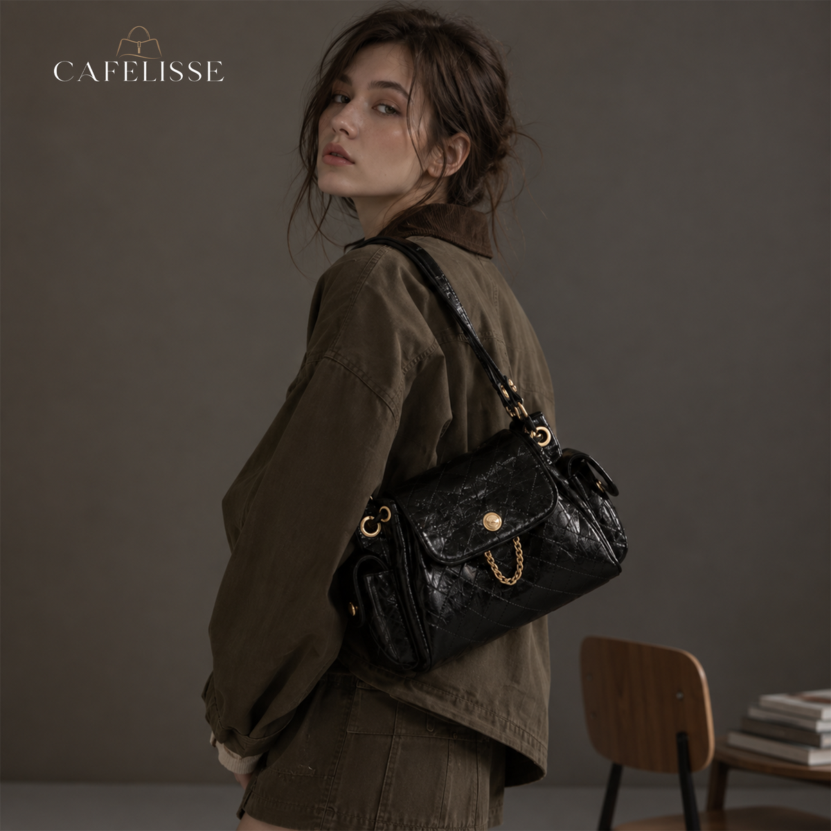 CAFELISSE® | Virelle Quilted Chain Shoulder Bag