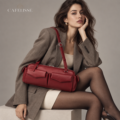 CAFELISSE® | Marielle East-West Multi-Pocket Shoulder Bag