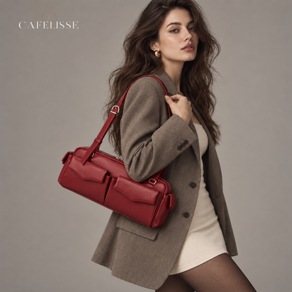 CAFELISSE® | Marielle East-West Multi-Pocket Shoulder Bag