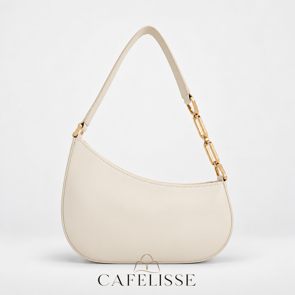 CAFELISSE® | Elodie Crescent Chain Shoulder Bag