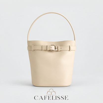 CAFELISSE® | Amelie Belted Bucket Shoulder Bag