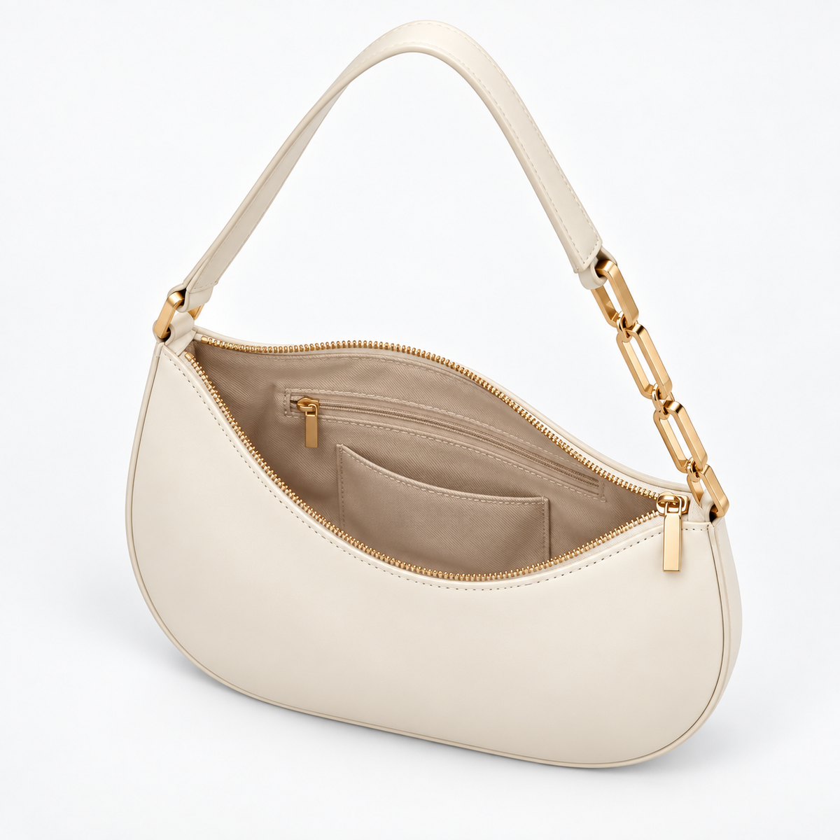 CAFELISSE® | Elodie Crescent Chain Shoulder Bag