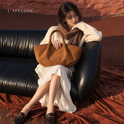 CAFELISSE® | Aurelia Soft Suede Tote Bag